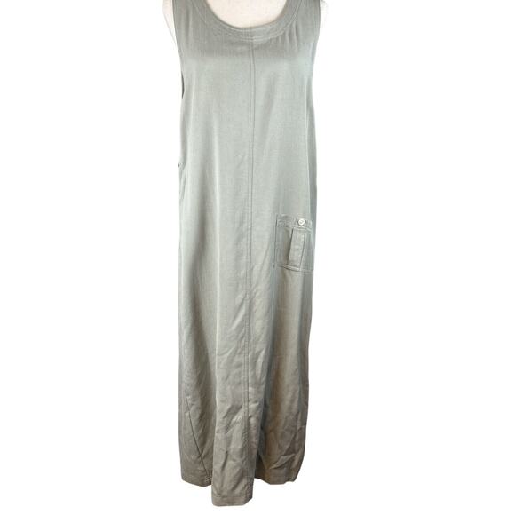 Talbots Dresses & Skirts - Talbots Vintage 90s Minimalist Jumper Sleeveless Dress Size M Khaki 100%‎ Tencel